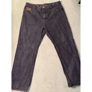 Vintage Y2K Coogi Black wide leg Embroidered jeans size 44x35